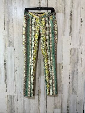Mob Animal Reptile Print Pants Slim Fit Stretch